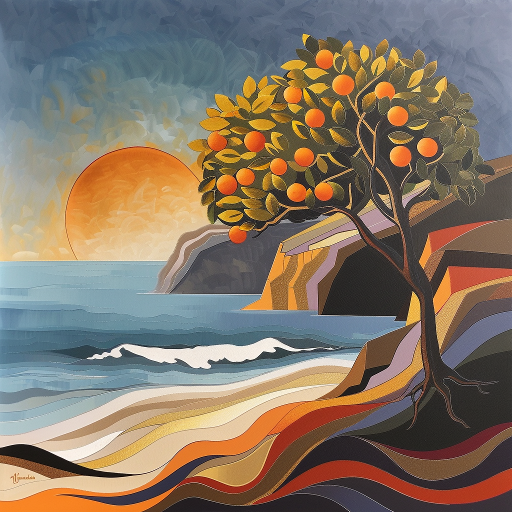 Algarve orange tree art