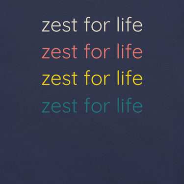 Zest for Life navy t-shirt 