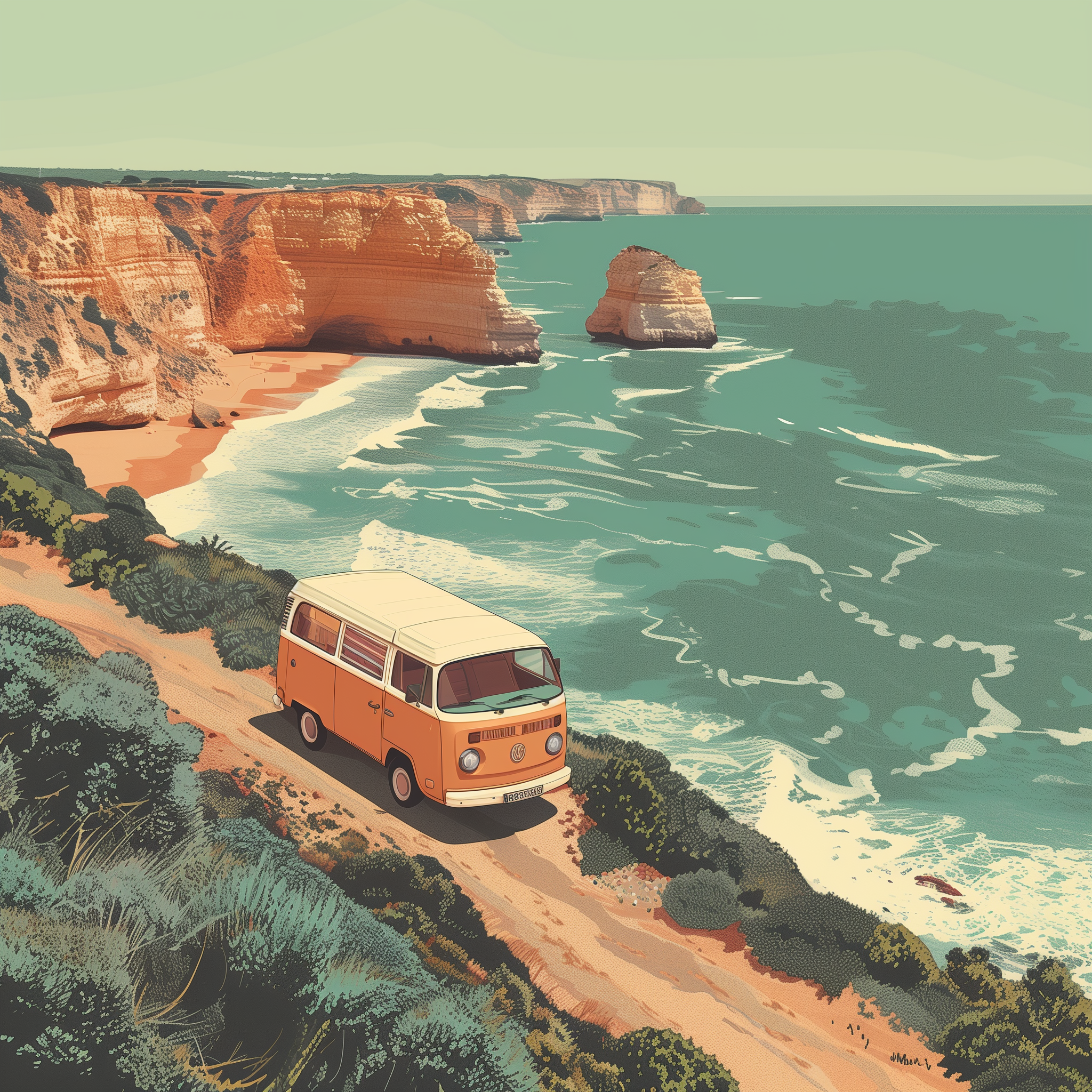 VW Van Cliffside